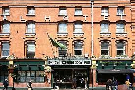 Front of Central Hotel Dublin - with enterprise graded hotel guest wifi
